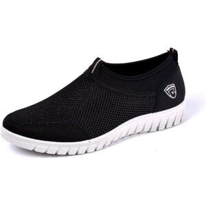 🆕Men's Black Breathable Casual Loafers Mesh Summer Lightweight Slip-on Shoes